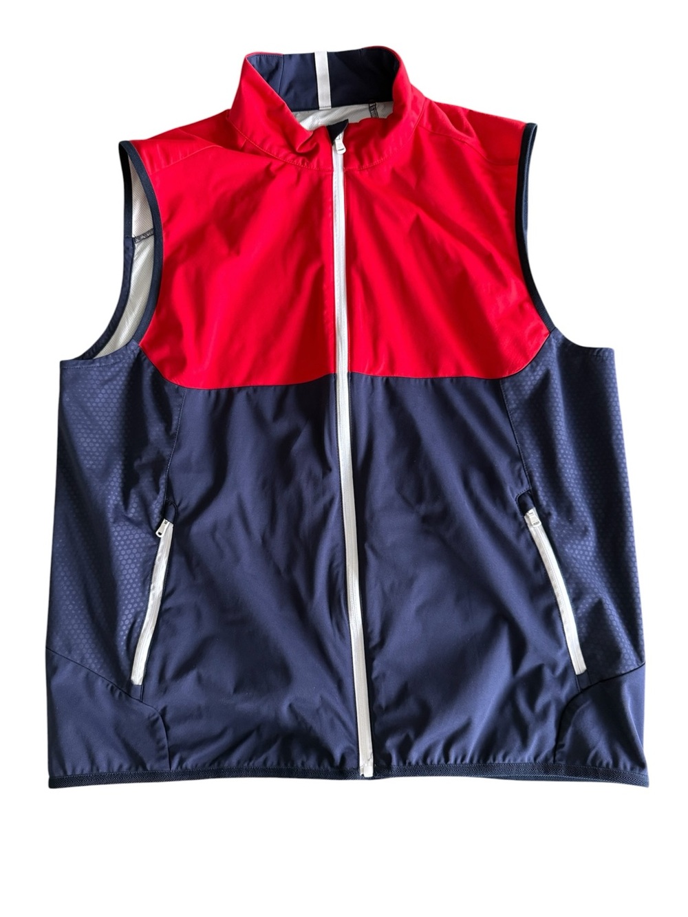 Polo Ralph Lauren RLX Golf Vest Red Navy Colorblock Performance Large